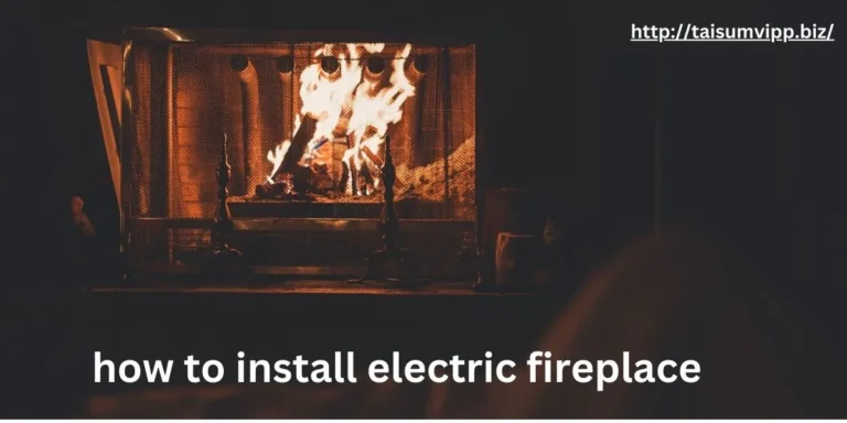 how to install electric fireplace